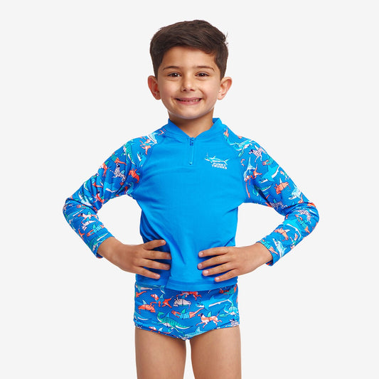 Toddler Boy's Zippy Rash Vest Fin Swimming