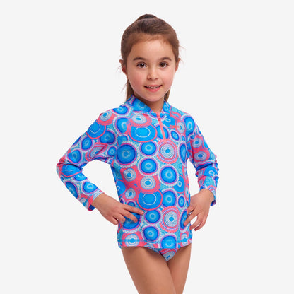 Toddler Girl's Zippy Rash Vest Bundjalung Blue