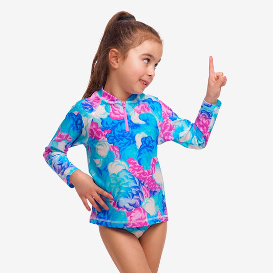 Toddler Girl's Zippy Rashie & Brief Cloud Street