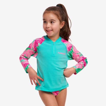 Toddler Girl's Zippy Rash Vest Tropic Palm