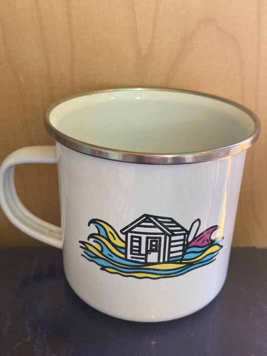 Wharf Shack Enamel Cup