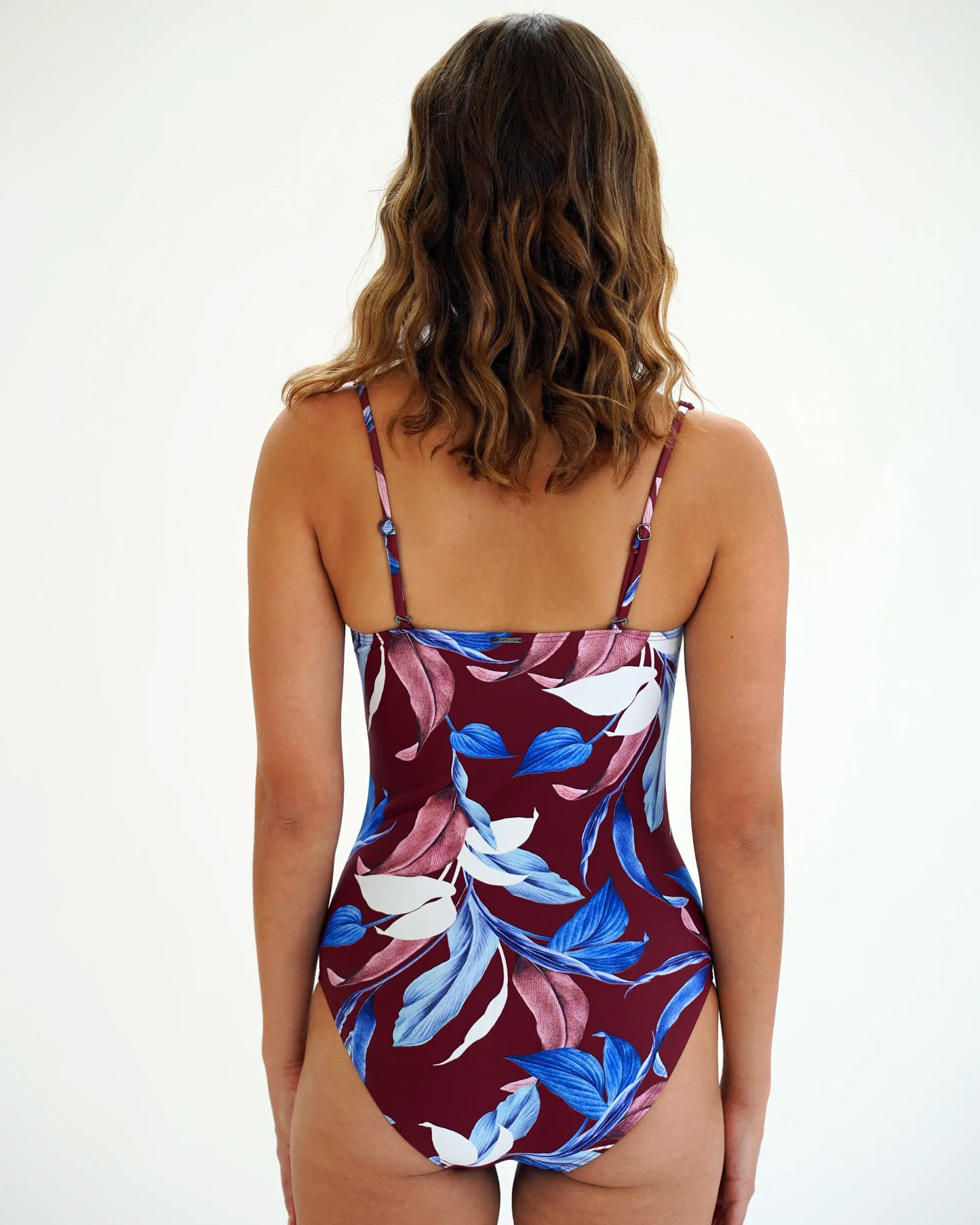 Botanica Fuller Cup Twist One Piece Swimsuit in Maroon - Moontide